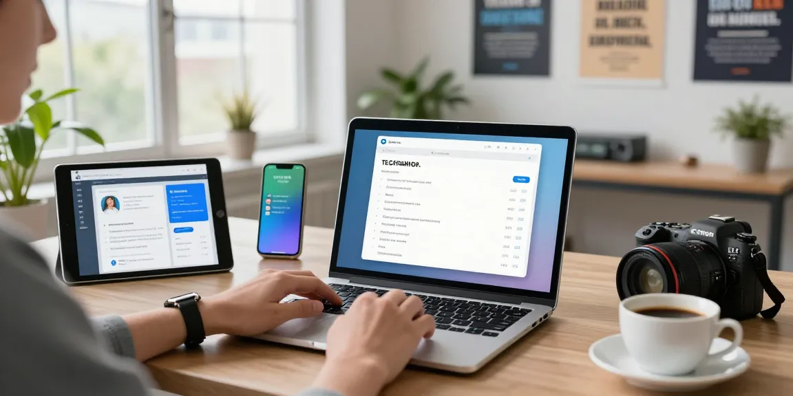 Setting up the Telegram Chinese Version in a bright modern workspace with tech gadgets and a focused user.