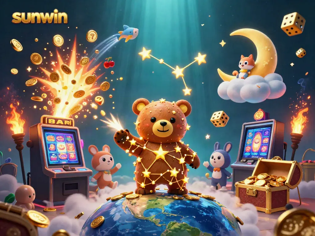 Experience the thrill of sunwin's online gaming with vibrant characters and jackpot symbols igniting excitement.