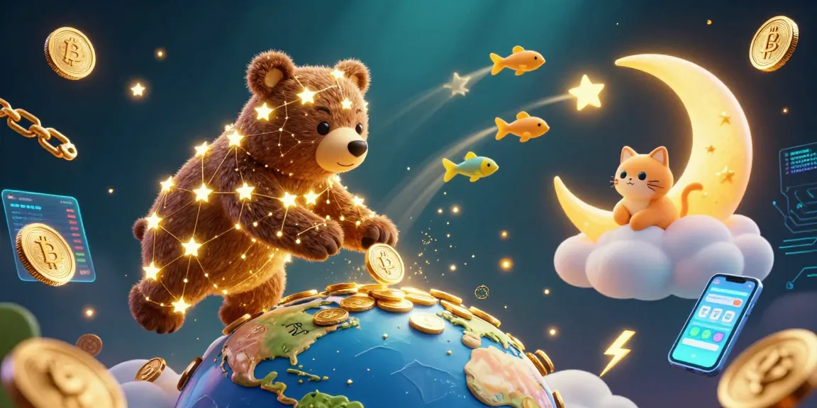 Engage with online real money casinos while exploring a vibrant 3D cosmic scene with playful characters.